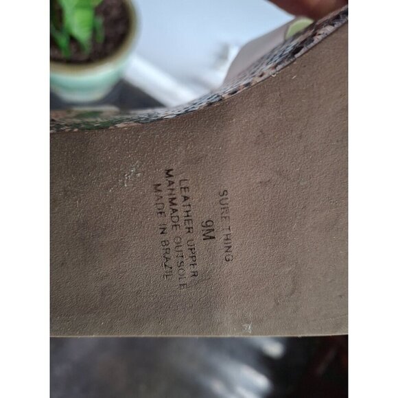 NWOB Matisse Sure Thing Snakeskin White Leather Platform Sandal/Sz. 9M - Picture 11 of 11